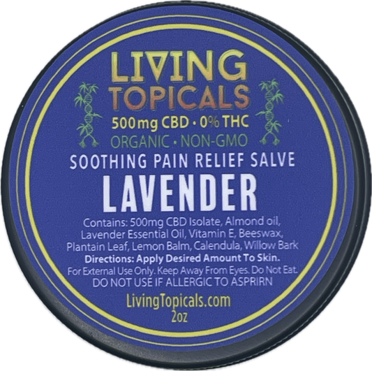 2 oz Lavender Herbal Salve (500mg CBD Extra Strength)