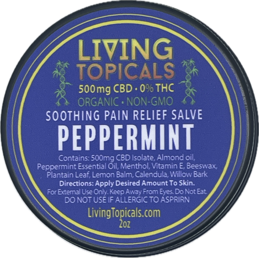 2 oz Peppermint Herbal Salve (500mg CBD Extra Strength)