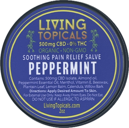 2 oz Peppermint Herbal Salve (500mg CBD Extra Strength)